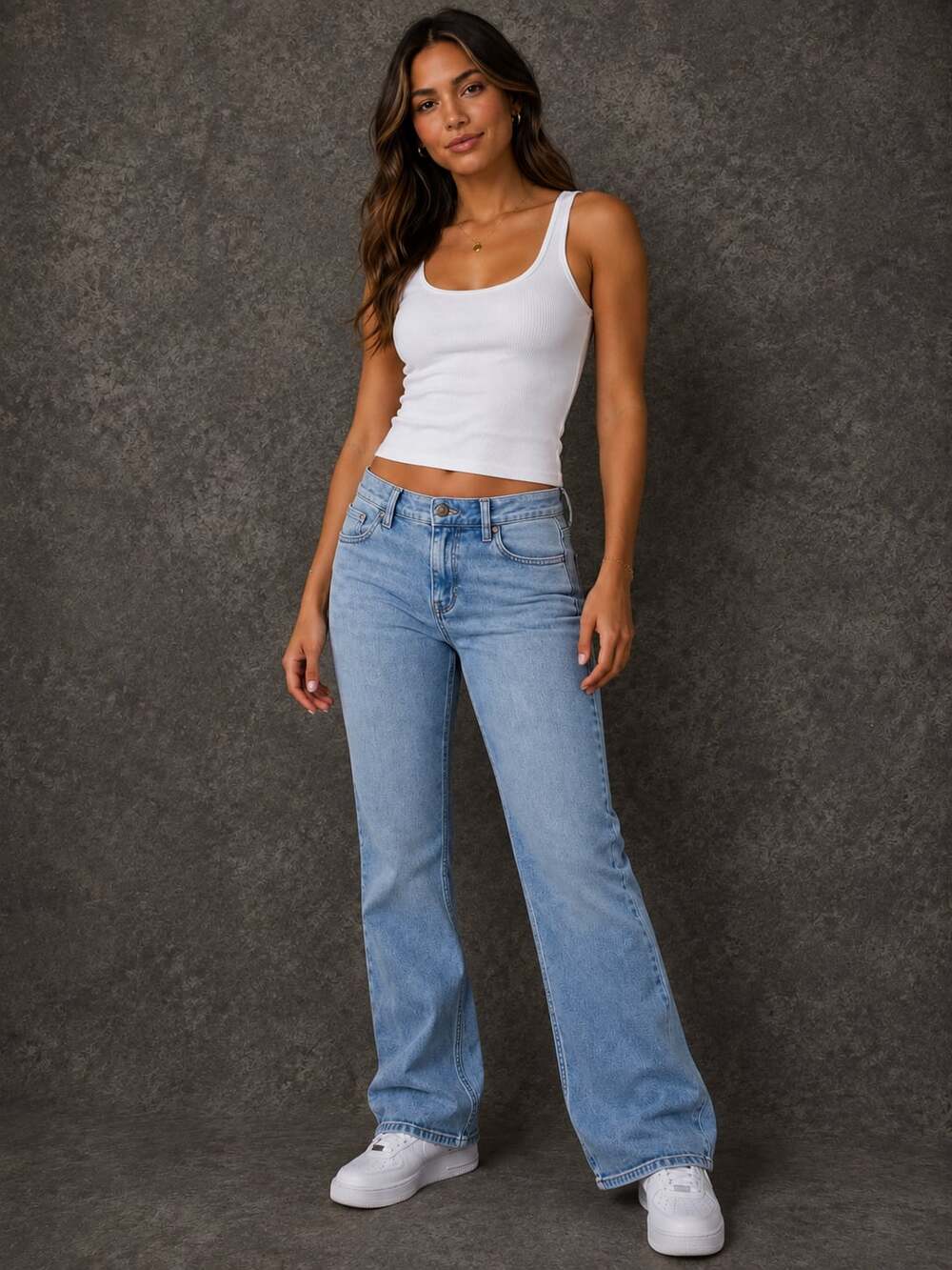 Aerie Light Wash Stretch Pull-On Flare Jeans